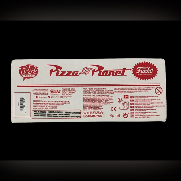 Exclusive BoxLunch 2020 Pizza Planet S Tee & Glitter Translucent Alien Funko Pop - Picture 9 of 11